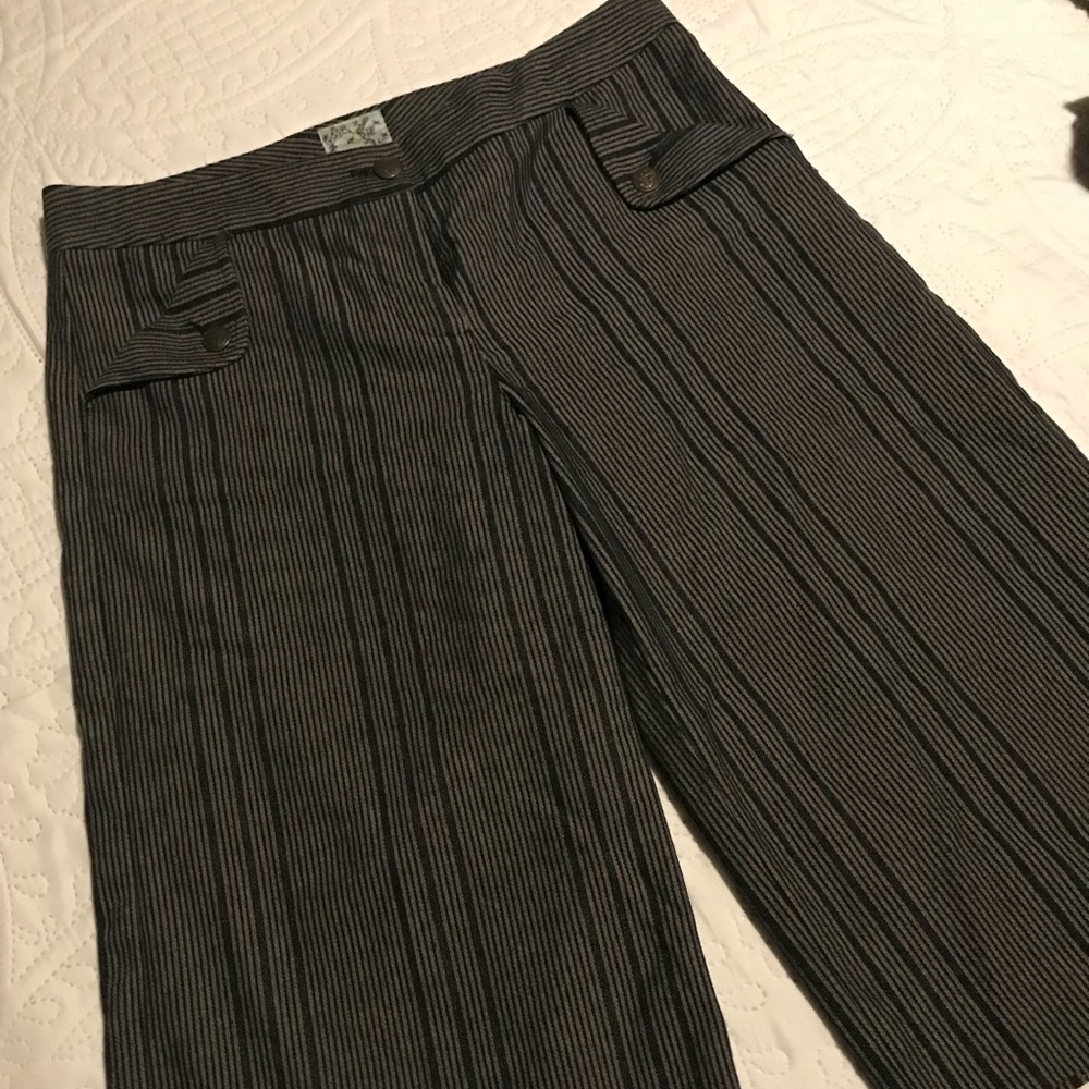 Wide Leg Crop Pants from Anthropologie, Nautical